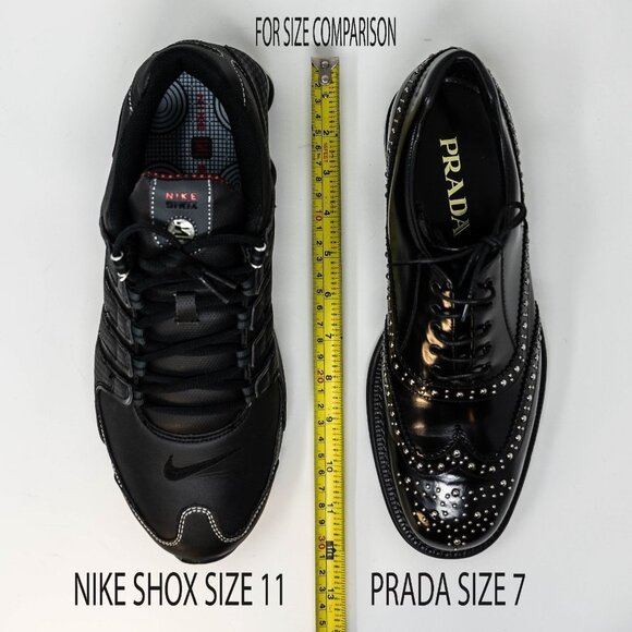 Prada Studded Wingtip Derby in Black - Embellished with Studs US10 - Picture 12 of 12